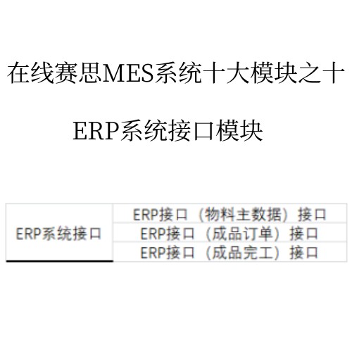 ERP系统接口